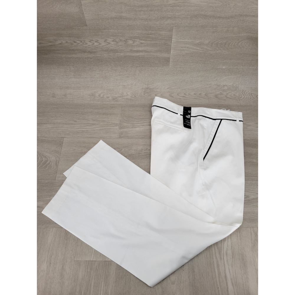 Jones New York The Grace Pant Women's Size 12 White Natural Fit Stretch NWT
